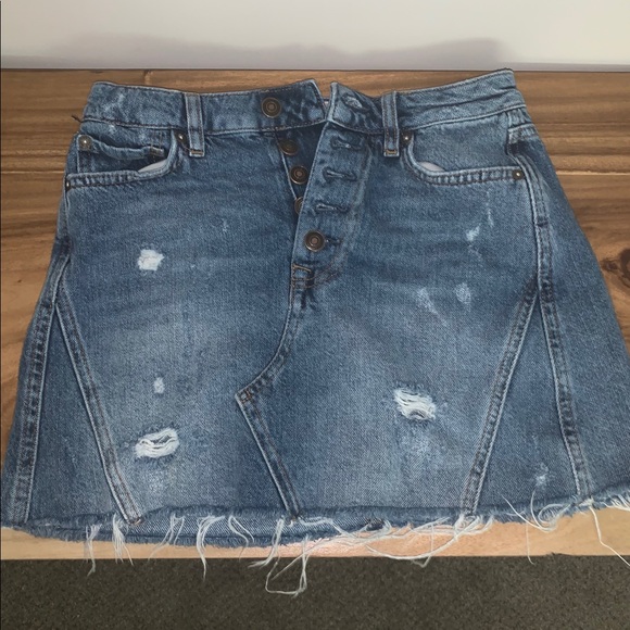 Free People Dresses & Skirts - Free People Jean Skirt